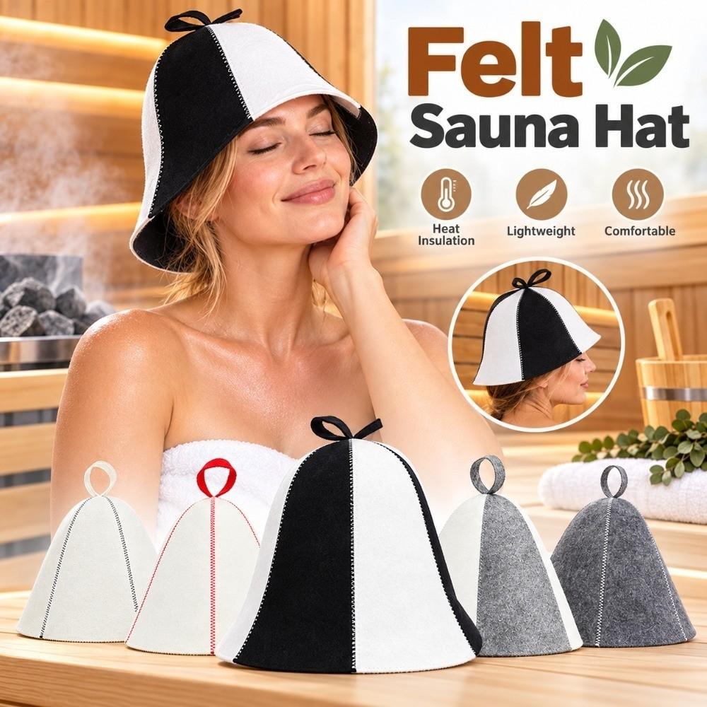 Thickened Sauna Cap Felt Steam Room Cap Gifts Felt Sauna Cap  Bathroom Accessories