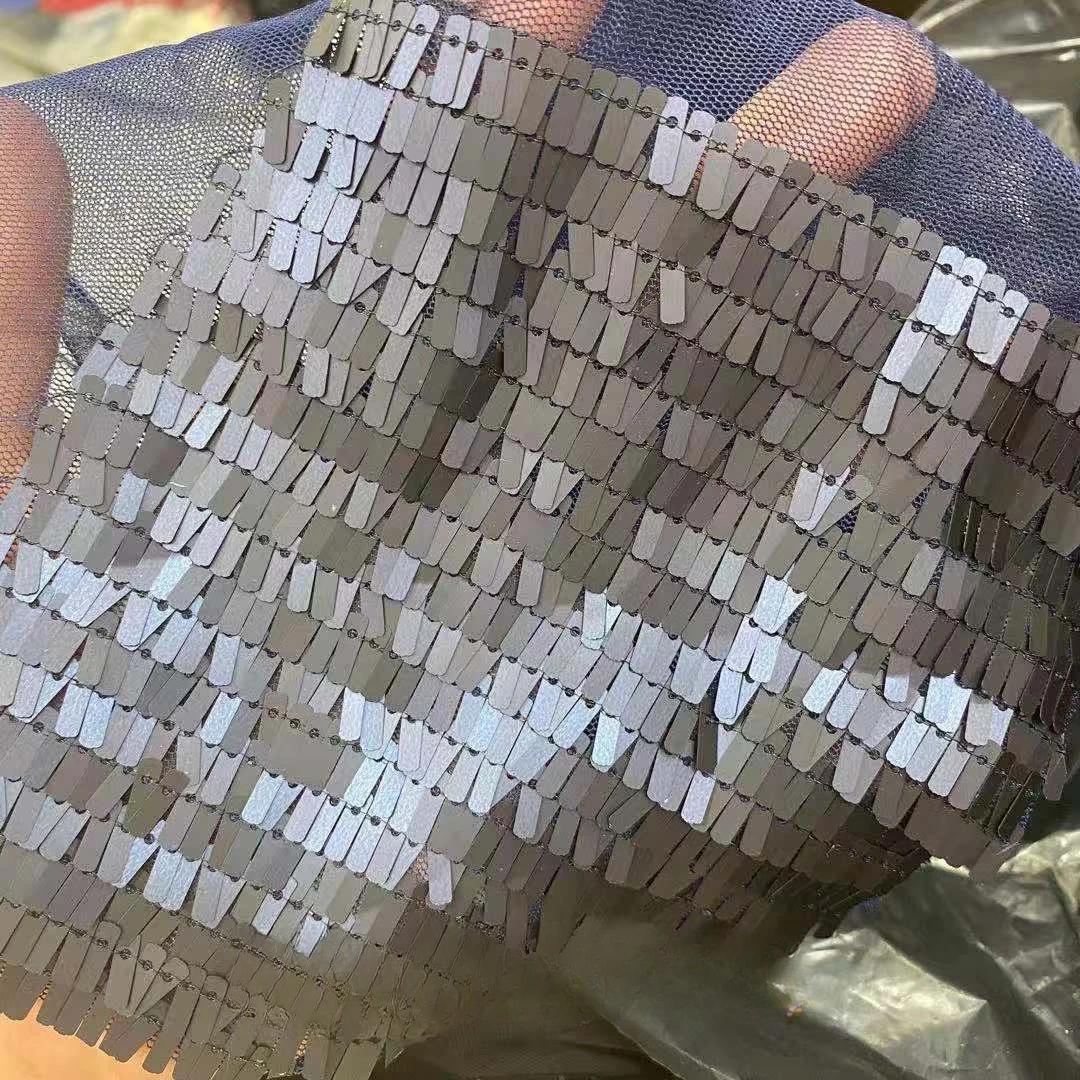 

1 ярд 3x9 прямокутна сітчаста тканина з паєтками для індивідуального виготовлення для жіночих костюмів, суконь, сумок, сценічних костюмів ручної роботи 1Yard