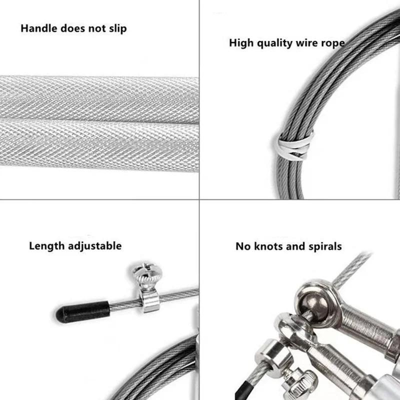 Adjustable Speed Jump Rope Steel Wire Bearing For Crossfit Gym Workout Fitness Training Tool For Men Women Kids Multiple Colors