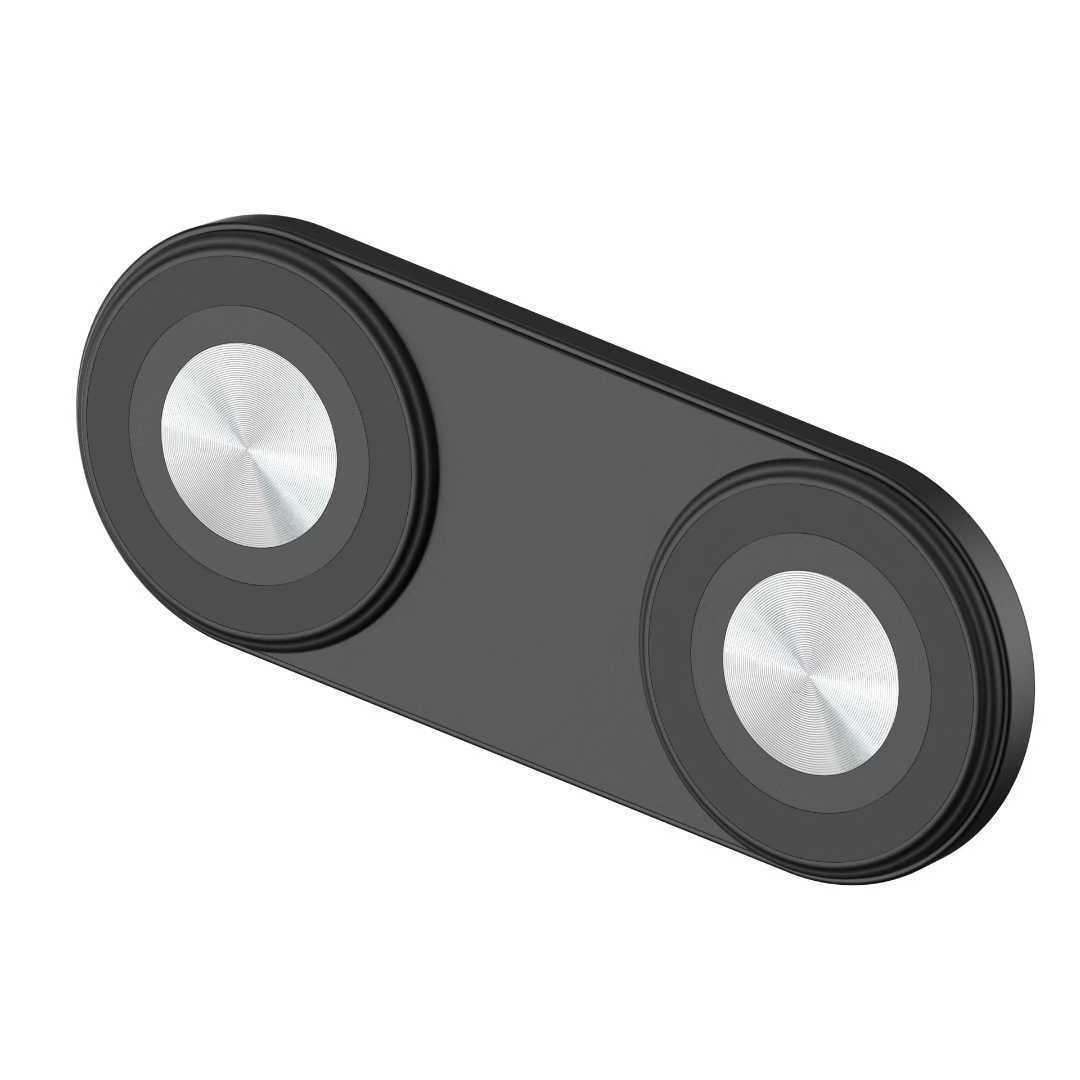 Dual Magnetic Car Vent Mount Phone Holder 17mm Ball Head Car Holder Adapter Connect 2 Mobile Phones for