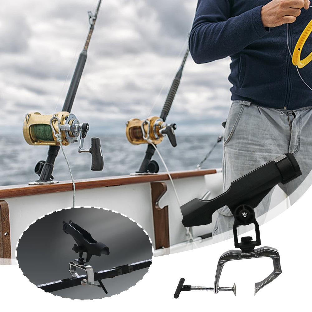 Fishing Boat Rods Holder 360 Degree Adjustable Fishing Pole Holder with Large Clamp Opening for Fishing Kayak Boat Accessories China Mainland