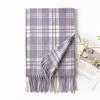 Imitation Cashmere Shawl Scarf High End Autumn and Winter Plaid Versatile Student Scarf Temperament Plaid Korean Fringed Scarf