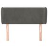 Maison Exclusive - Tête de lit avec oreilles Gris foncé 103x23x78/88 cm Velours