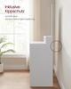 Toilette with large mirror and 2 drawers 3 Open compartments cosmetic table modern white