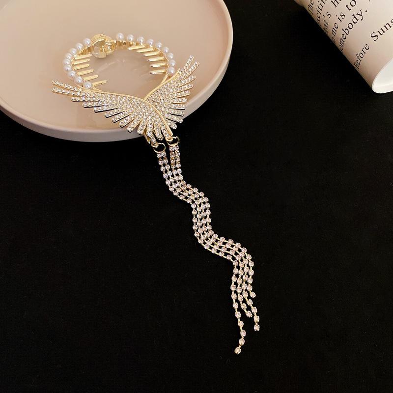 

Роскошные блестящие стразы, держатель для хвоста, заколки для волос, модные заколки с кисточками, заколки для волос для женщин, аксессуары для вечеринок, изысканные головные уборы