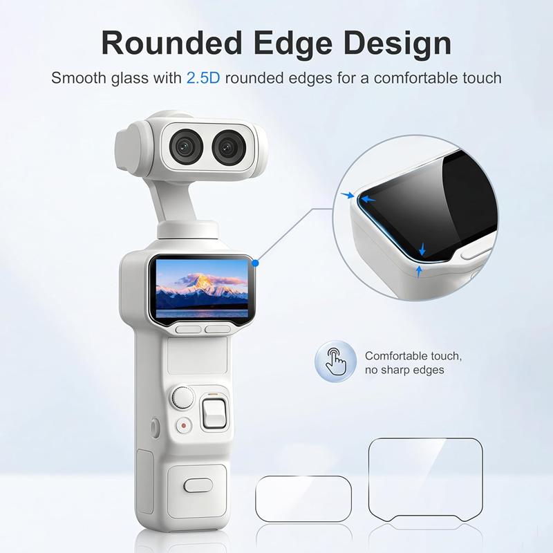 1-3Pcs for Insta360 Luna Pro Ultra LunaUltra Camera Tempered Glass Screen Protector AR Antireflection Easy Install Kit Lens Film