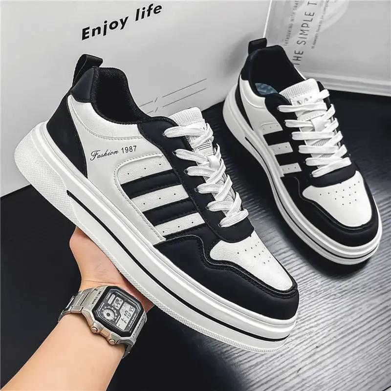 Casual Board Shoe Trends 2024 Vulcanize Shoes for Men Lightweight Leisure Trend Designer Luxury Adults Common Work Sneakers Man