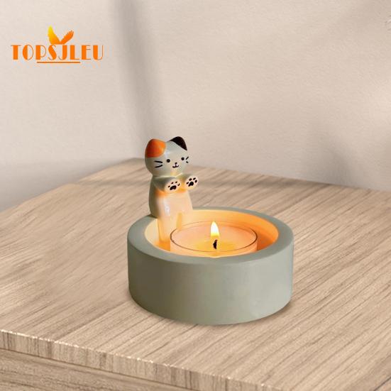 Svícen Rozkošný tvar zahřívacích tlapek pro kočky, Roztomilá kreslená nádoba na svíčku, pro domácí dekoraci