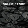 Black Button Letter Four Eyes Resin Blazer Accessories Double Sided Nitrile Fur Coat Buttons
