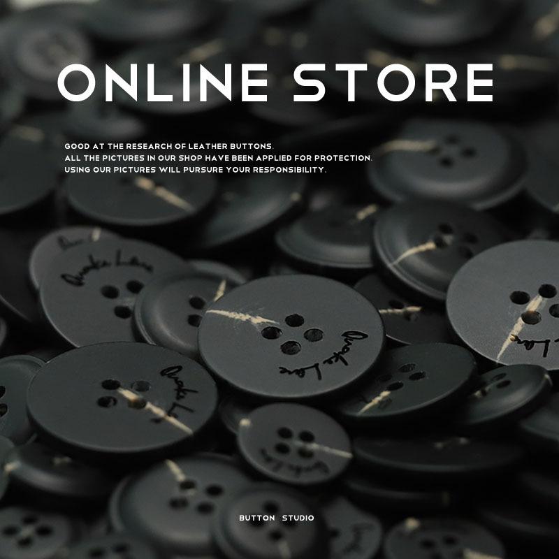 Black Button Letter Four Eyes Resin Blazer Accessories Double Sided Nitrile Fur Coat Buttons