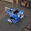 Cross Slide Drill Press Vise, 4 Inch Jaw Width, 2 Way X-Y Axis Bench Vise, 3.5 Inch Max Jaw Opening, Heavy Duty Cast Iron, Workbench Vice Clamp, for