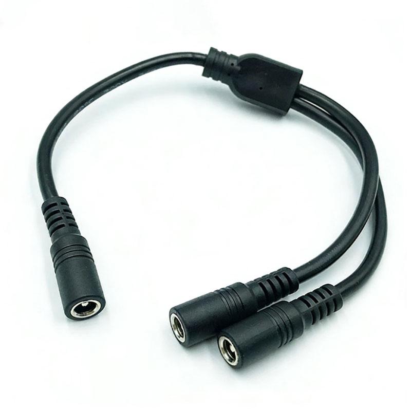 1PC DC 5.5mm*2.1mm 1 To 2 Connector Male To Female Plug DC Power Splitter Cable CCTV LED Strip Light Power Supply Adapter 18AWG