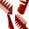 Professional Double Side Tooth Combs Fish Bone Shape Hair Brush Barber Hair Dyeing Cutting Coloring Brush Man Hairstyling Tool