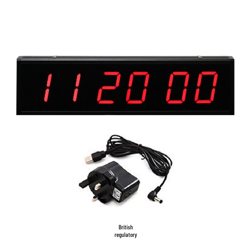 LED Electronic Large Screen Timer Clock with Bracket & Remote for Basketball Competitions Red Digits