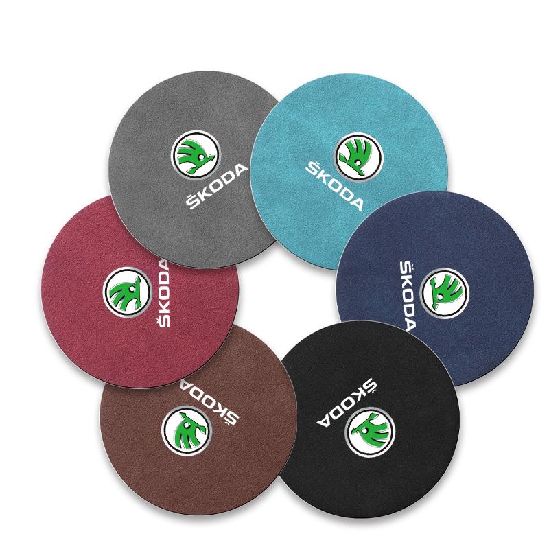 Νέα Υποδοχή Ποτηριού Νεροθήκης Αυτοκινήτου Αντιολισθητικό Πατάκι για Skoda Octavia 1 2 3 A4 A5 MK2 Fabia Kapoq Kodiaq Rapid SCALA