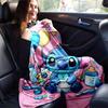 1ks Deka s potiskem Stitch - Měkká, celoroční přehoz na gauč, osobní dárek s rozkošným kresleným designem