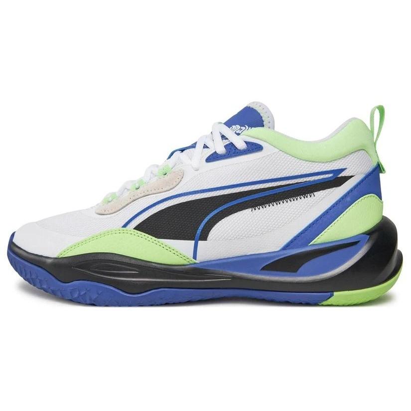 PUMA Playmaker White Blue Green Unisex 385841-11 EU 41