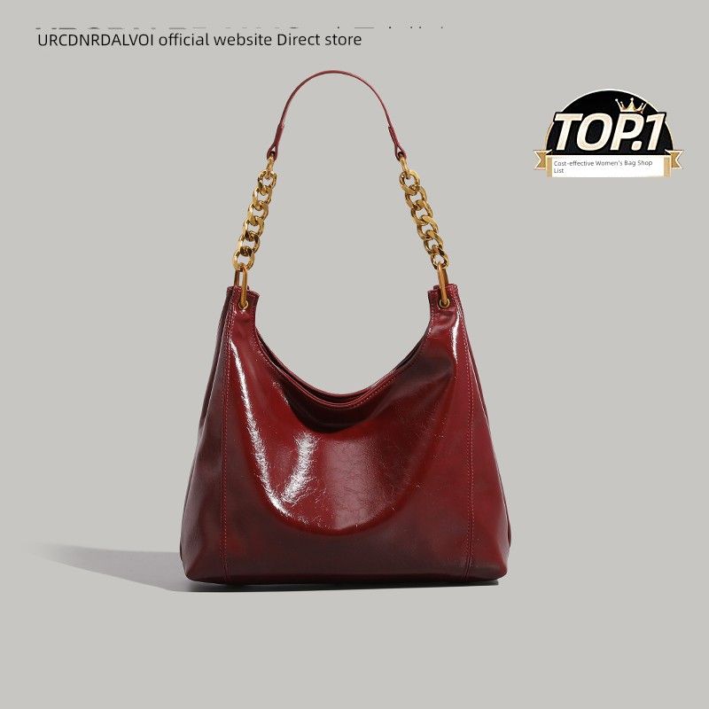

Ur Fancy Red Wedding Bag One-Shoulder Tote Bag Women s 2025 New Arrival Versatile Large Capacity Work Clothing Crossbody Bag Red