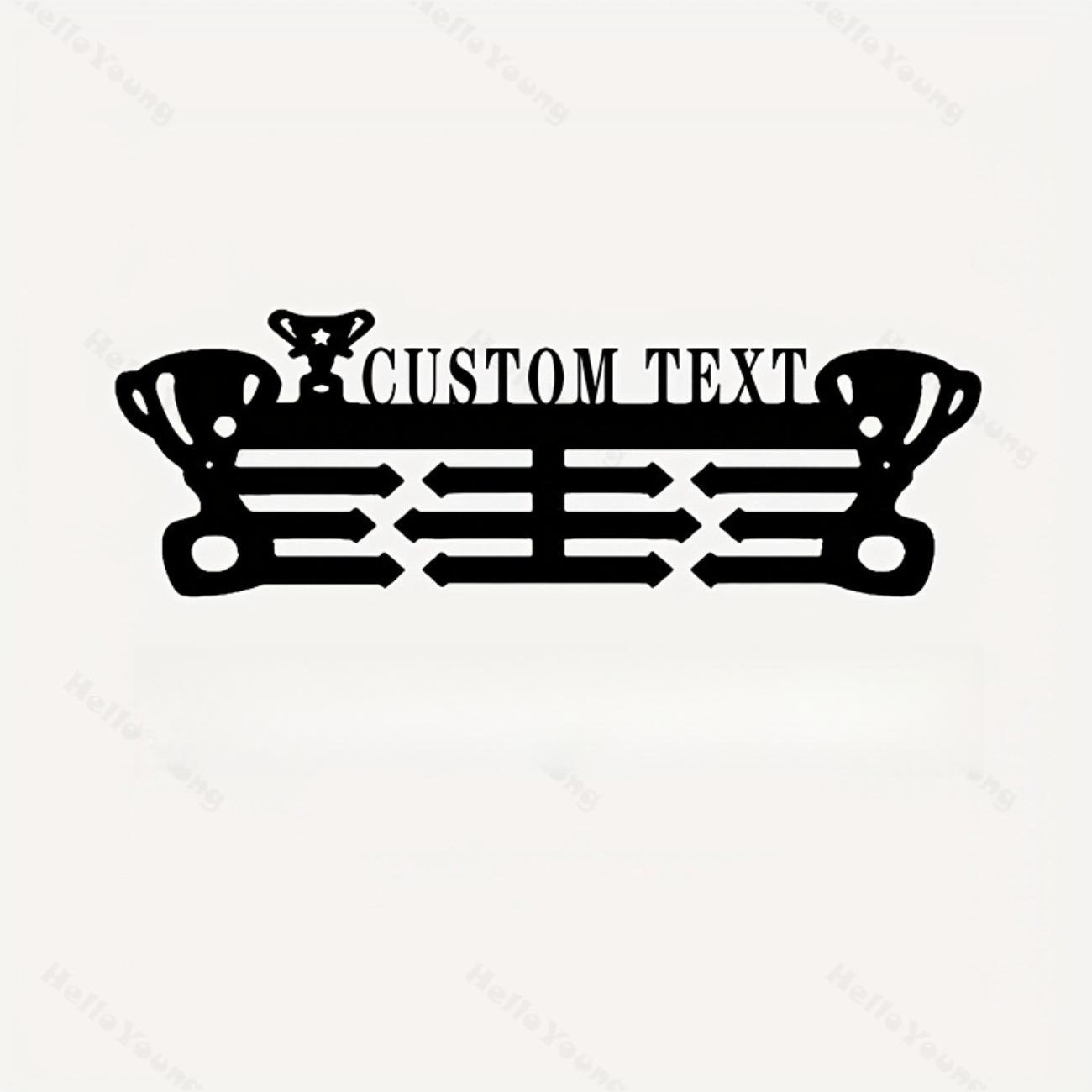 Винтажное Металлическое Настенное Крепление для Медалей Сделай Сам Индивидуальное Имя Горячая Распродажа M чёрный