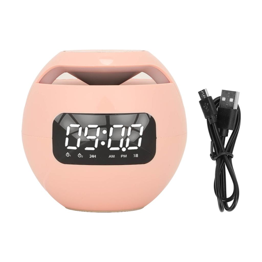 Bluetooth Alarm Clock Speaker Colorful Mini Portable Household Wireless FM Radio With Voice Announce