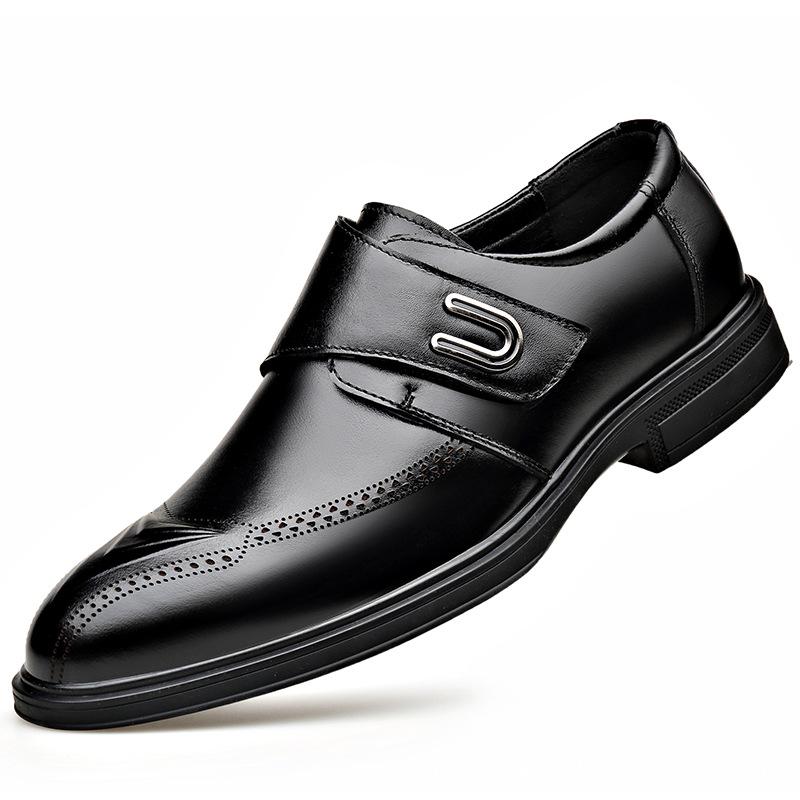 Men's casual leather shoes, genuine leather first layer cowhide non-slip and wear-resistant fashion men's shoes
