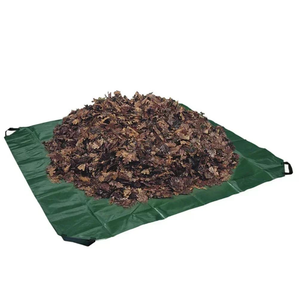 Multi Purpose Waterproof Tarp with 4 Handles for Garden and Outdoor Use Great for Leaf Collection and For Sandbox Cover
