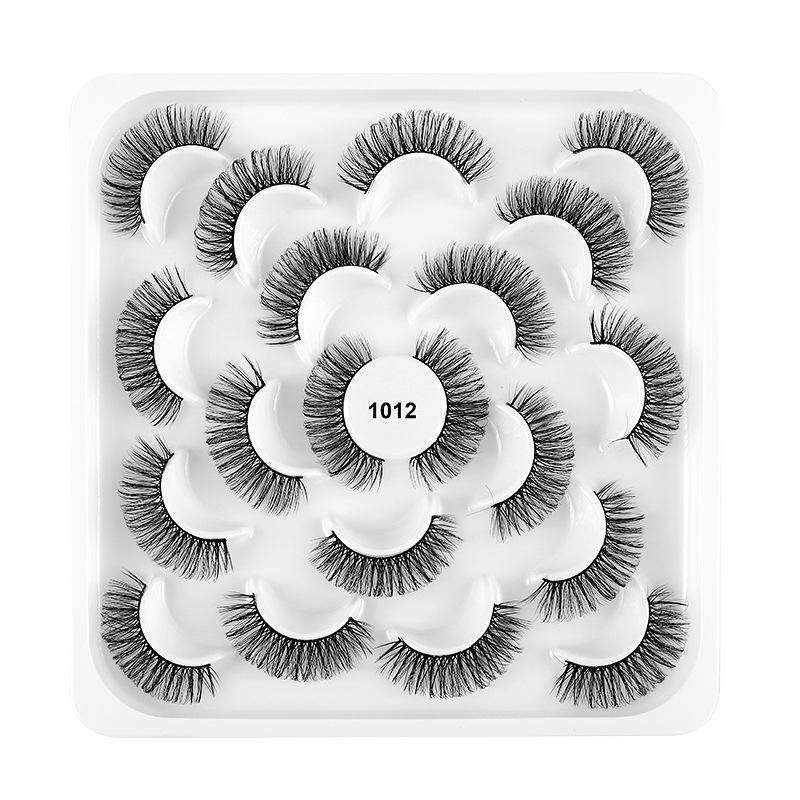 Dd Chemical Fiber Curled False Eyelashes 10 Pairs Of Thick Natural Grafted Eyelashes