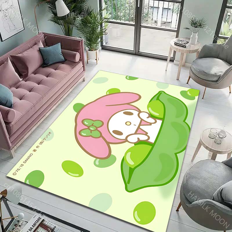 15 Sizes Japanese My Melody Rug Carpet for Living Room Children Bedroom Mat Sofa Doormat Floor Rug Home Decor Anti-Slip Mat