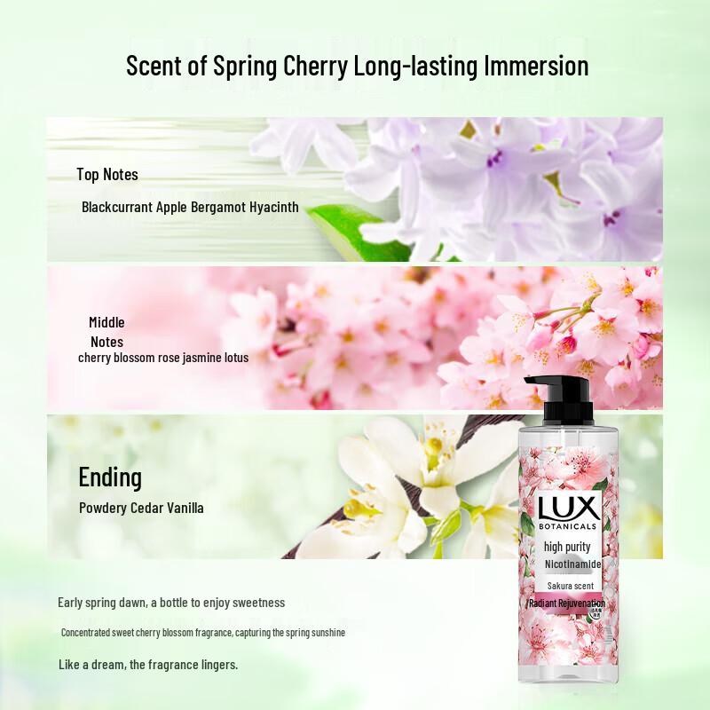 Lux Cherry Blossom Niacinamide Fragrance Shower Gel