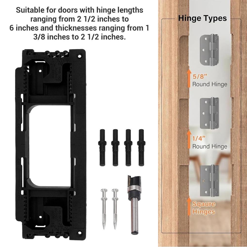 ABS Material Mortise Template Adjustable Hinge Installation Clip Kit Door Hinge Installation