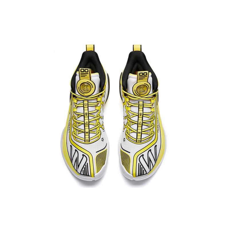 ANTA KT7 Basketball Shoes Men's Mid top Anta White/Fluorescent Jelly Yellow Sneakers 112221101-4
