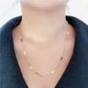 Purple Gold Pattern Necklace Plated With Rose Gold, Simple Women'S Colored Gold Collarbone Chain
