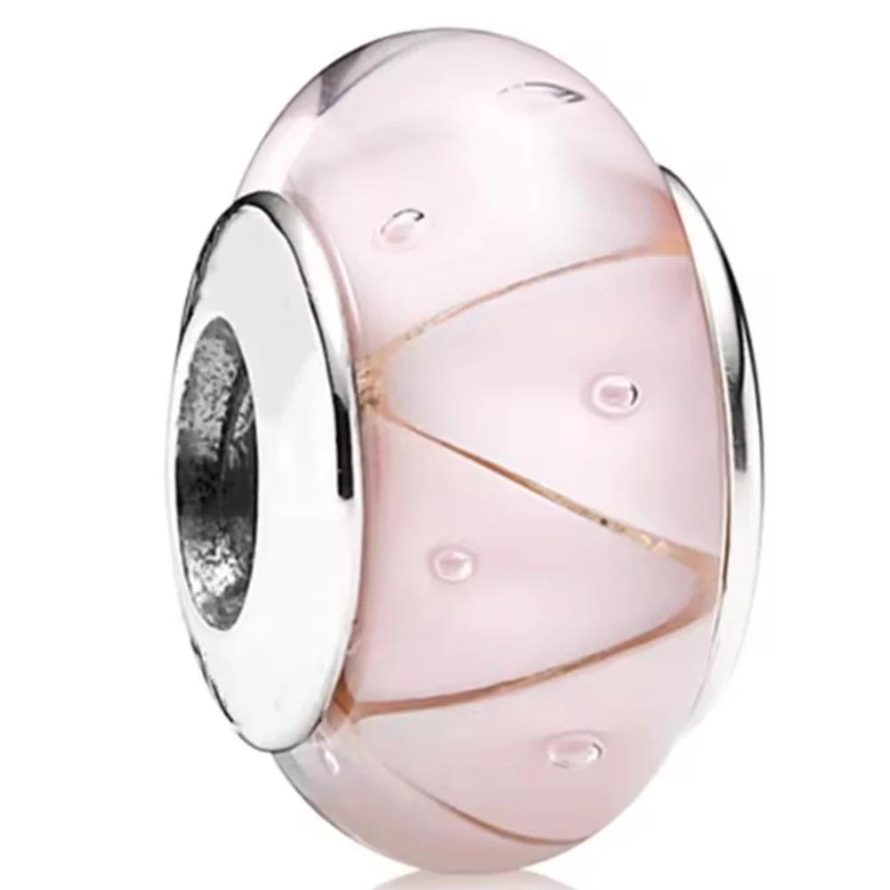 Copper Murano Glass Charms Fit Original Bracelets Round Murano Glass Charms Beads Diy Women Jewelry Gifts For Women