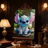 Disney Stitch 5D Custom Set Pearl Jigsaw Puzzle Cartoon Pearl Embroidered Animal Home Decor Handmade Gift