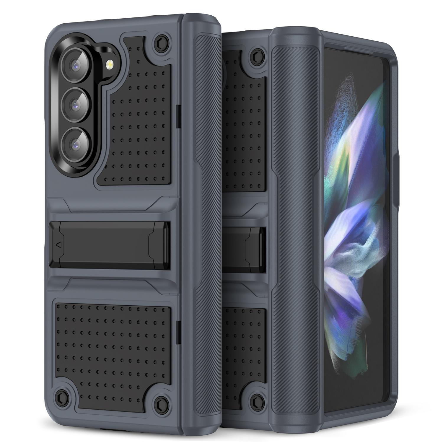 

Для Samsung Z Fold 5 Portable Matte Kickstand Coque Case для Samsung Galaxy Z Fold 5 Fold5 5G Zfold5 протиударний чохол Samsung z fold 5 чорний/сірий
