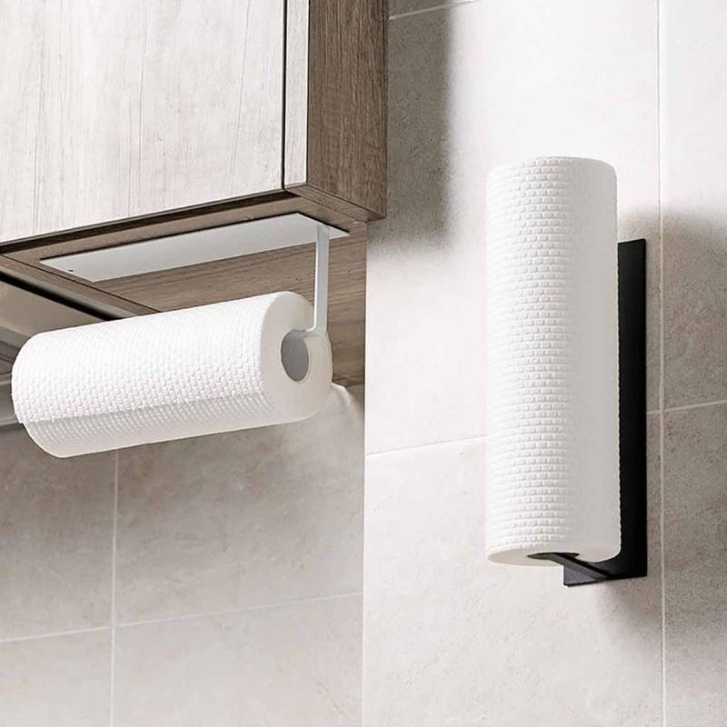 Under Cabinet Kitchen Towel Holder Roll Paper Storage Rack Self-Adhesive Under Cabinet Kitchen Towel Holder Roll Paper Storage Rack Self-Adhesive