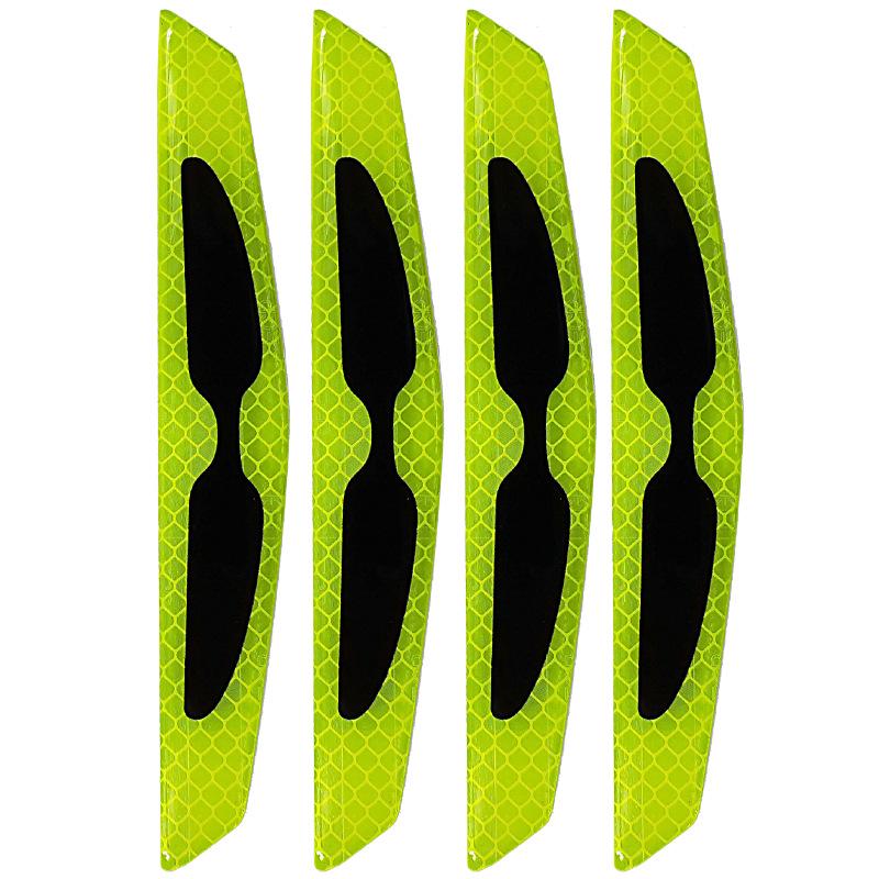 "Car Reflective Decorative Stickers: Carbon Fiber Door Bowls, Mirrors, Wheel Eyebrows & Bumper Anti-Collision Strips"