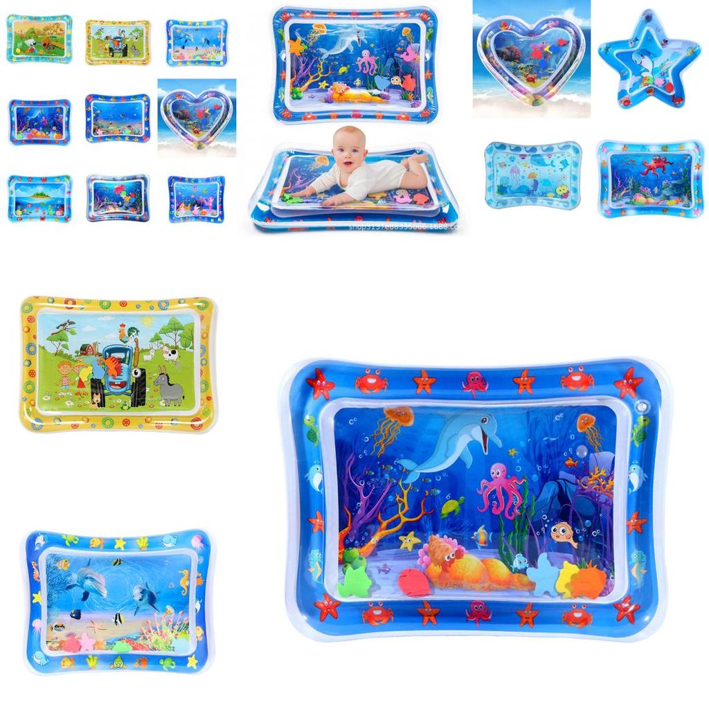 Colorful Inflatable Water Play Mat For Babies Pvc Material Variety Of Designs