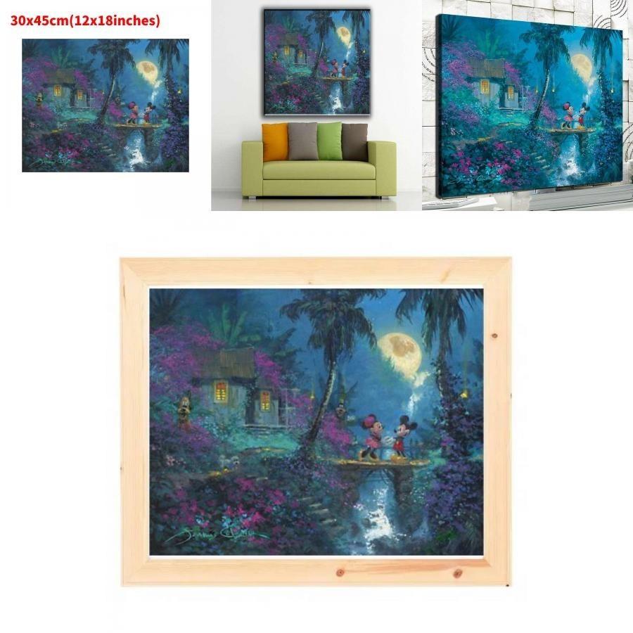 Meerjungfrauen-Prinzessin Leinwand-Wandkunst Modernes Märchen Schlafzimmer Kinderzimmer Dekorative Malerei Kernmaterial