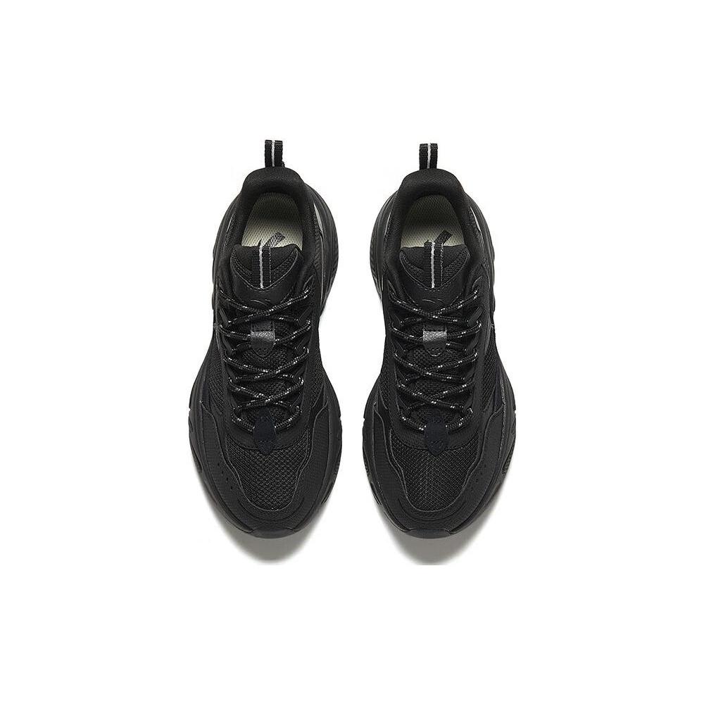 Anta Starlight Mesh Cushioning Breathable Low Top Chunky Sneakers Women's Black 922348837-6