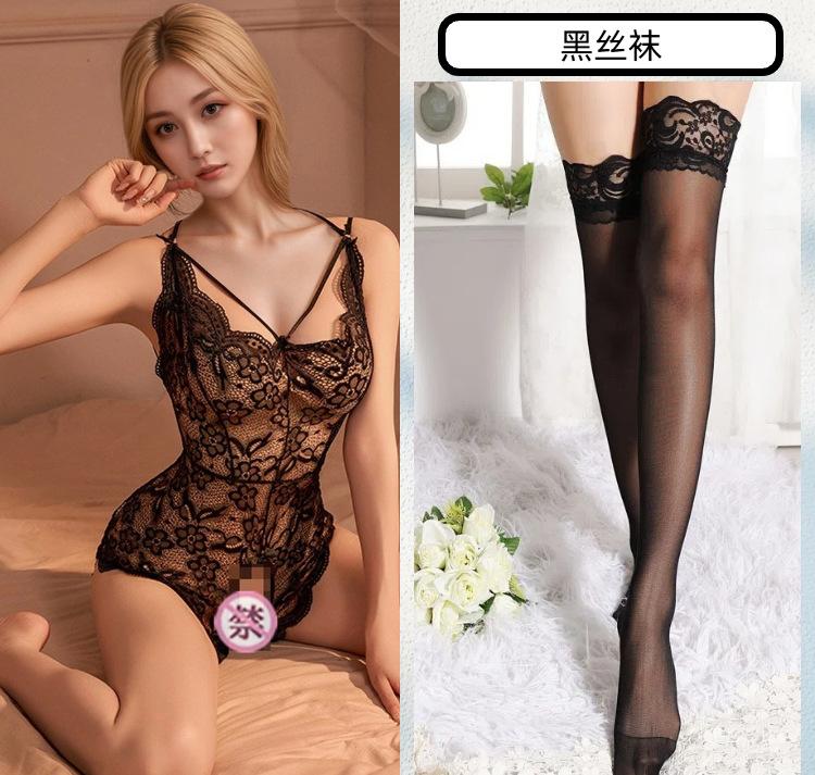 Sexy Lingerie Lace Onesie Women's Crotch Free Temptation Uniform Passion Clothes Sexy Fat Pajamas Pure Lust