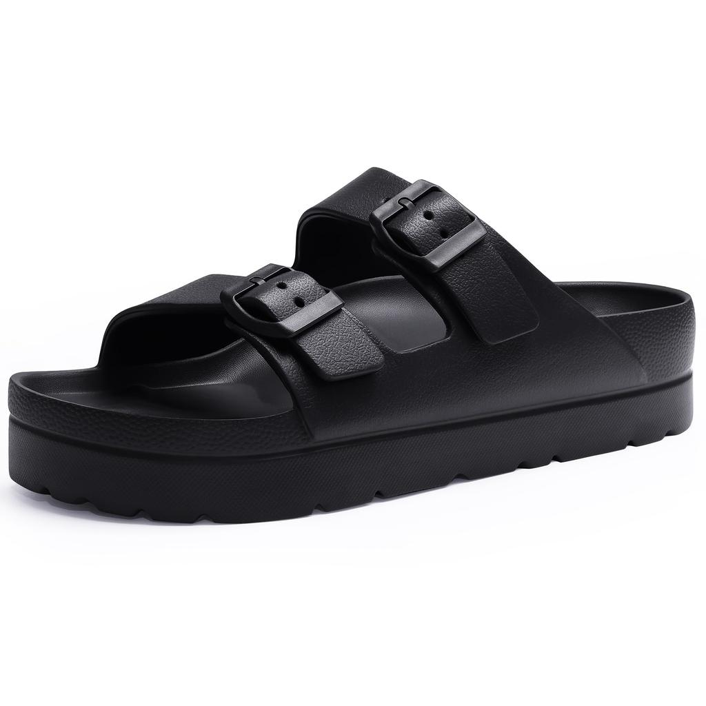 Fashion Crestar Women's Platform Sandals Outdoor Fashion Lightweight Beach Slippers With Arch Support Summer Comfort Slip On Home Slides