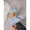 Fall 2025 New Cross-strap Flat Cotton Slippers Women's Plus Size Casual Home Indoor Wool Slippers