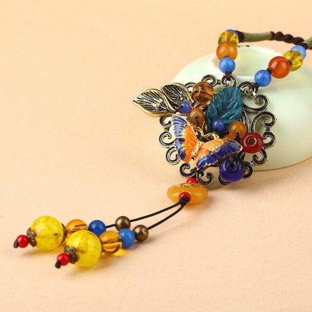 

Новое женское длинное ожерелье-цепочка для свитера, простое и универсальное, ручная работа, ретро-подвеска, подвесные украшения, аксессуары из хлопка и льна