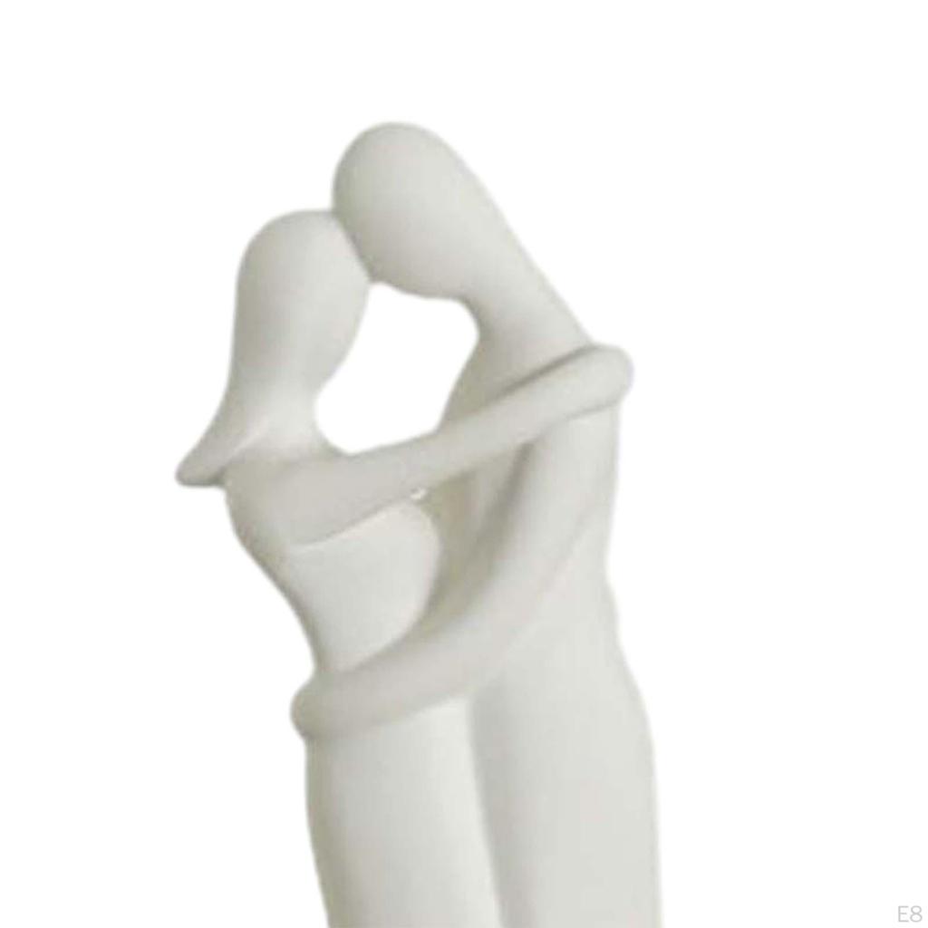 Abstract Couple Statue Lover Collectible Art Hugging Crafts Minimalist Sculpture for Office