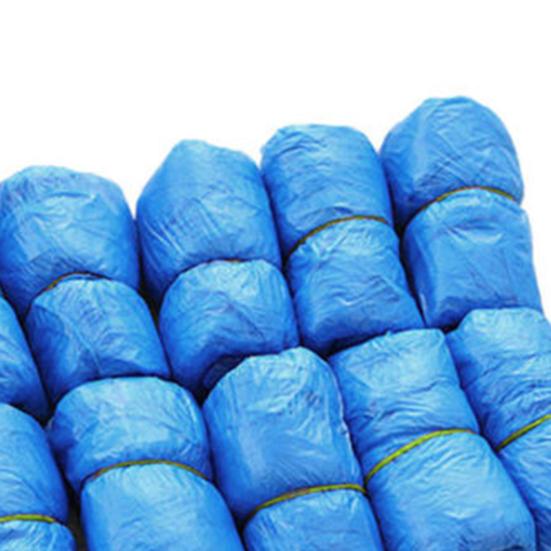 100Pcs Non-Slip Shoe Covers Disposable Plastic Shoe Sleeves Cleaning Protective Overshoes for Hotel Laboratory
