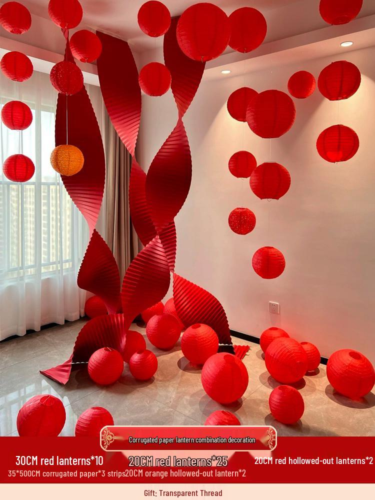 Festive Corrugated Paper Waves: New Year & Wedding Venue Decor