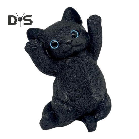 

Большая игрушка-симуляция кошки, сжимающая тревожность, снятие стресса, черный белый котенок, сенсорная игрушка для детей и взрослых, мягкая игрушка-мяч TPR для снятия стресса, игрушка-фиджет для животных чёрный