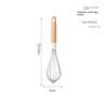 Beating Stainless Steel Baking Mixer Wooden Handle Non- Stick Egg Whisk Hand Egg Mixer Milk Frother