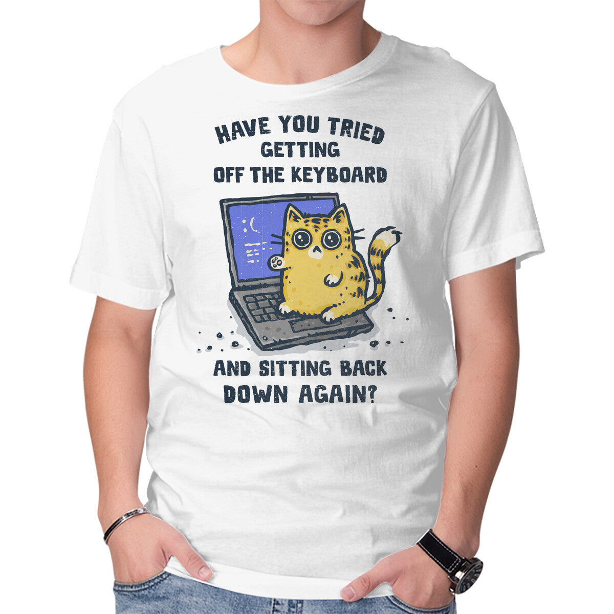 Unisex Crew Neck T-Shirt Certified IT Paw-fessional Graphic Short Sleeve Casual Tee XL